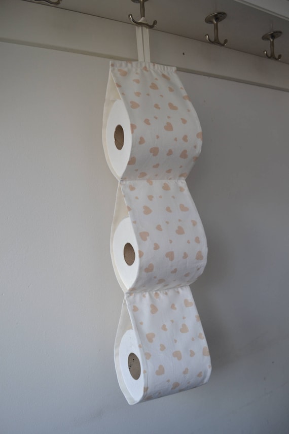 Large Fabric Toilet Paper Holder Dispenser Storage at the Wall / 2