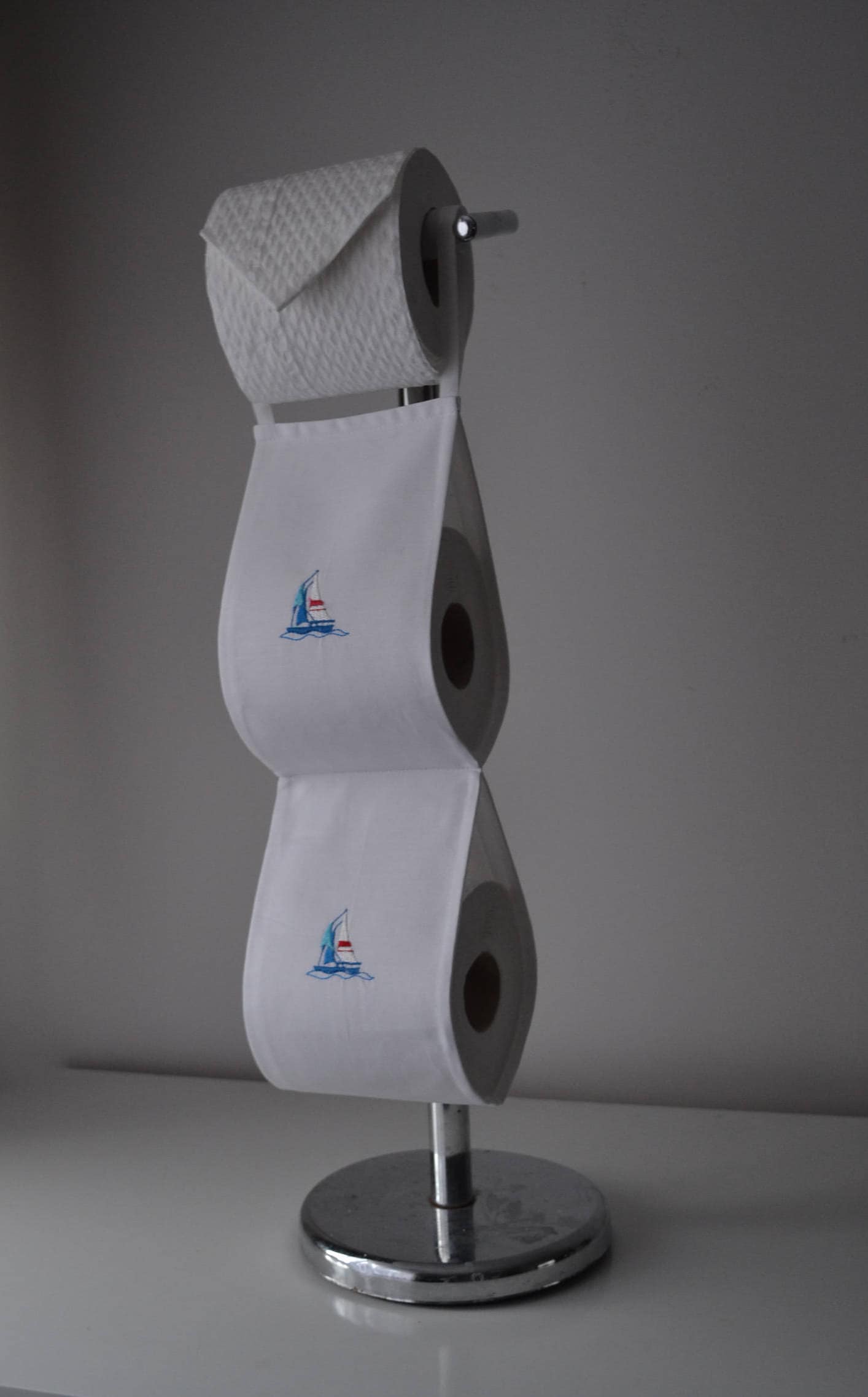 Nautical Toilet Paper Holder Storage on the Wall. White With Etsy UK