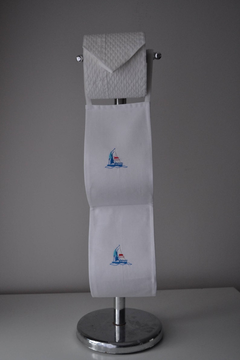 Nautical Toilet Paper Holder Storage on the Wall. White With Etsy UK