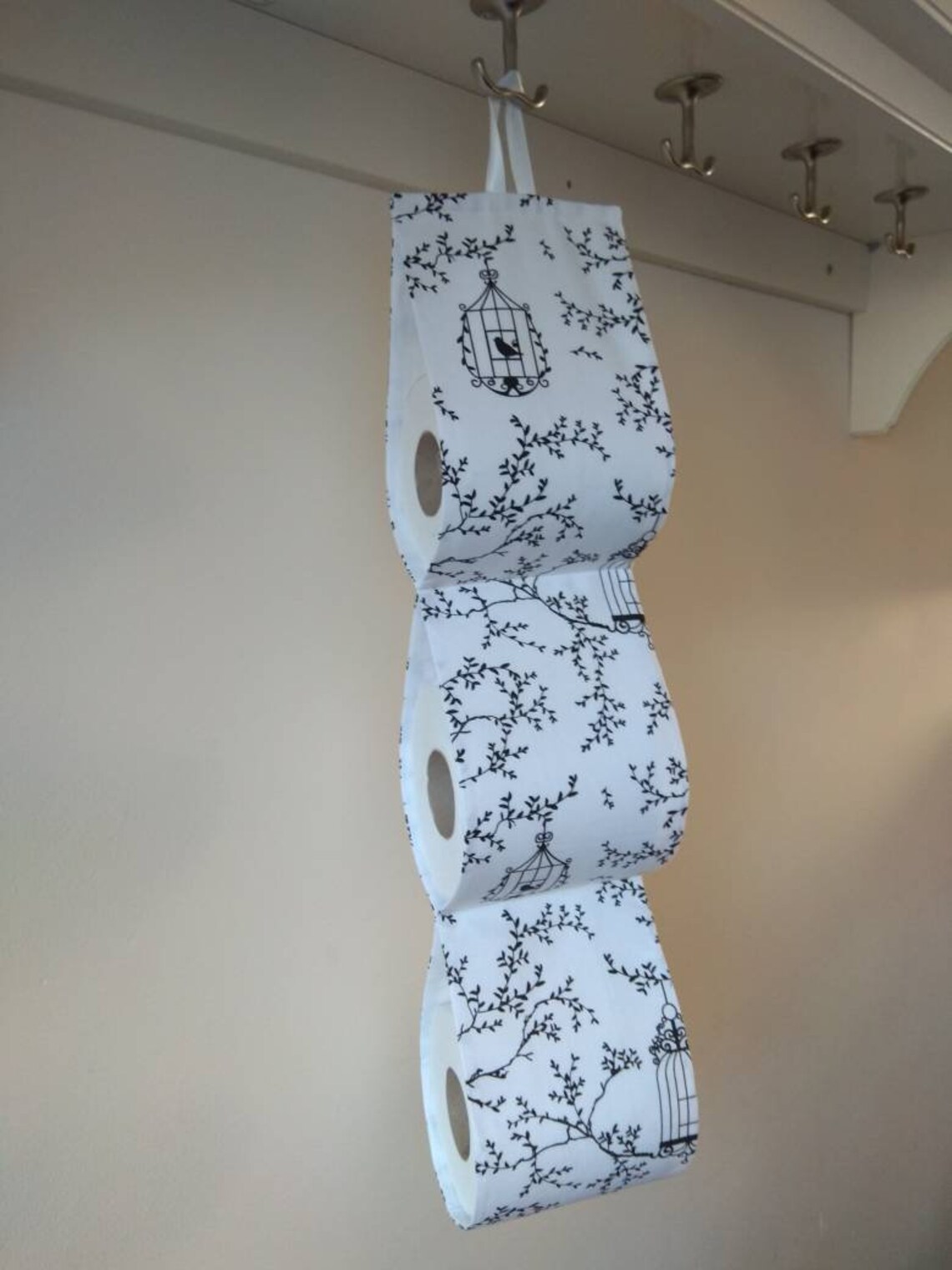 Fabric Toilet Roll Holder Storage at the Wall / 2 4 Rolls Etsy