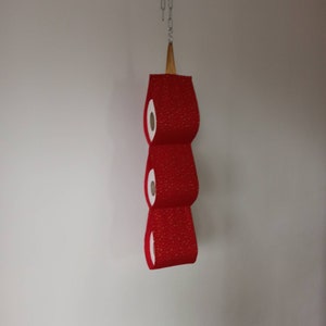Portarotolo porta carta igienica, dispenser per rotoli da bagno a 3 rotoli, rosso con stelle dorate, decorazione natalizia, regalo di Natale