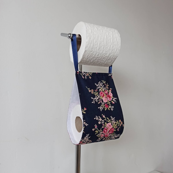 Navy Toilet Roll Holder Etsy