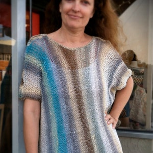 Knitting Pattern PDF, Instructions to make,  Easy Boxy Top, knitted top pattern, knitting pattern, pdf pattern, knitting