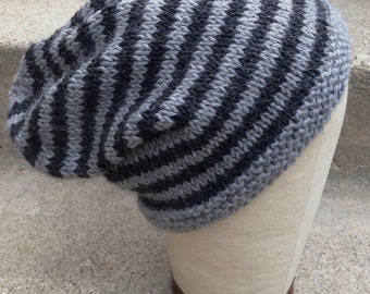 Hat Knitting Pattern pdf, Hat Knitting Pattern, Slouchy Hat Knitting Pattern, Easy Hat Knitting Pattern. Knitted Beanie Pattern