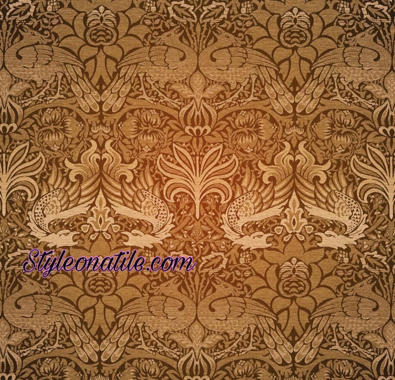 splash backs murals and mosaics bathrooms fireplace surrounds Beautiful Art and Crafts William Morris Daffodil flower design 8//20cm ceramic tile suitable for kitchens