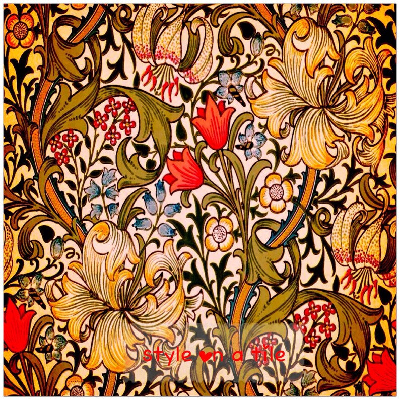 William Morris Green Daisy Tile 10 Tiles For Wall Or Fireplace