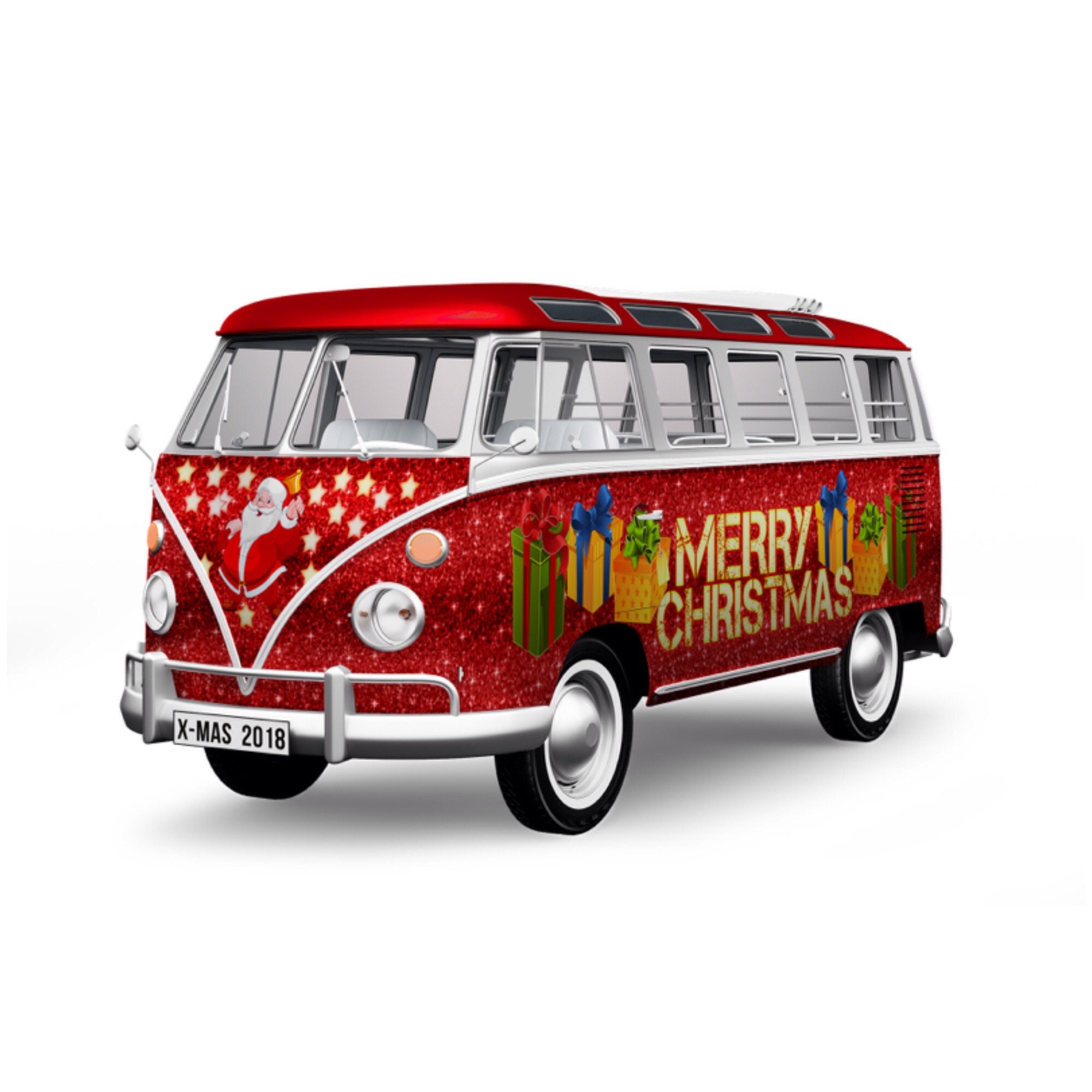 Belle joyeux Noël père Noël Volkswagen VW campingcar design Etsy