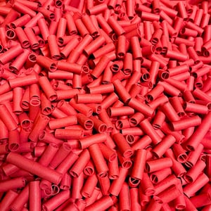 Bulk Pre-Rolled Paper Tips | 7mm x 18mm I/S | Premium Unbleached Rolling Filter Tips for Cigarettes, Hand-Rolled Joints | RED | 50,000pc