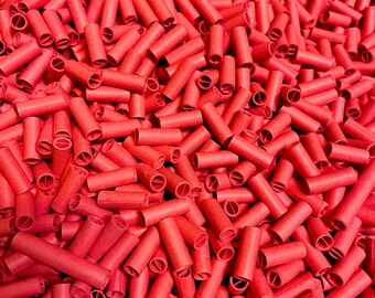 50,000pc Red Pre-Rolled Paper Tips | 7mm x 18mm