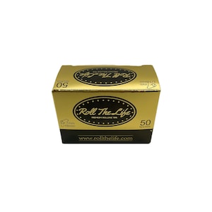 50 Roll The Life Pre-Rolled Paper Tips, Biodegradable and Raw Filters, 7mm