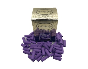 150pc Purple Filter Tips, Biodegradable Cigarette Filter Tips, Roll The Life Raw Filters, Pre-Rolled Rolling Paper Filters, Filter Tips, 7mm