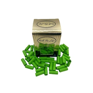 150pc Green Filter Tips, Biodegradable Cigarette Filter Tips, Roll The Life Raw Filters, Pre-Rolled Rolling Paper Filters, Filter Tips, 7mm