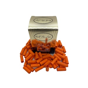 150pc Orange Filter Tips, Biodegradable Cigarette Filter Tips, Roll The Life Raw Filters, Pre-Rolled Rolling Paper Filters, Filter Tips, 7mm