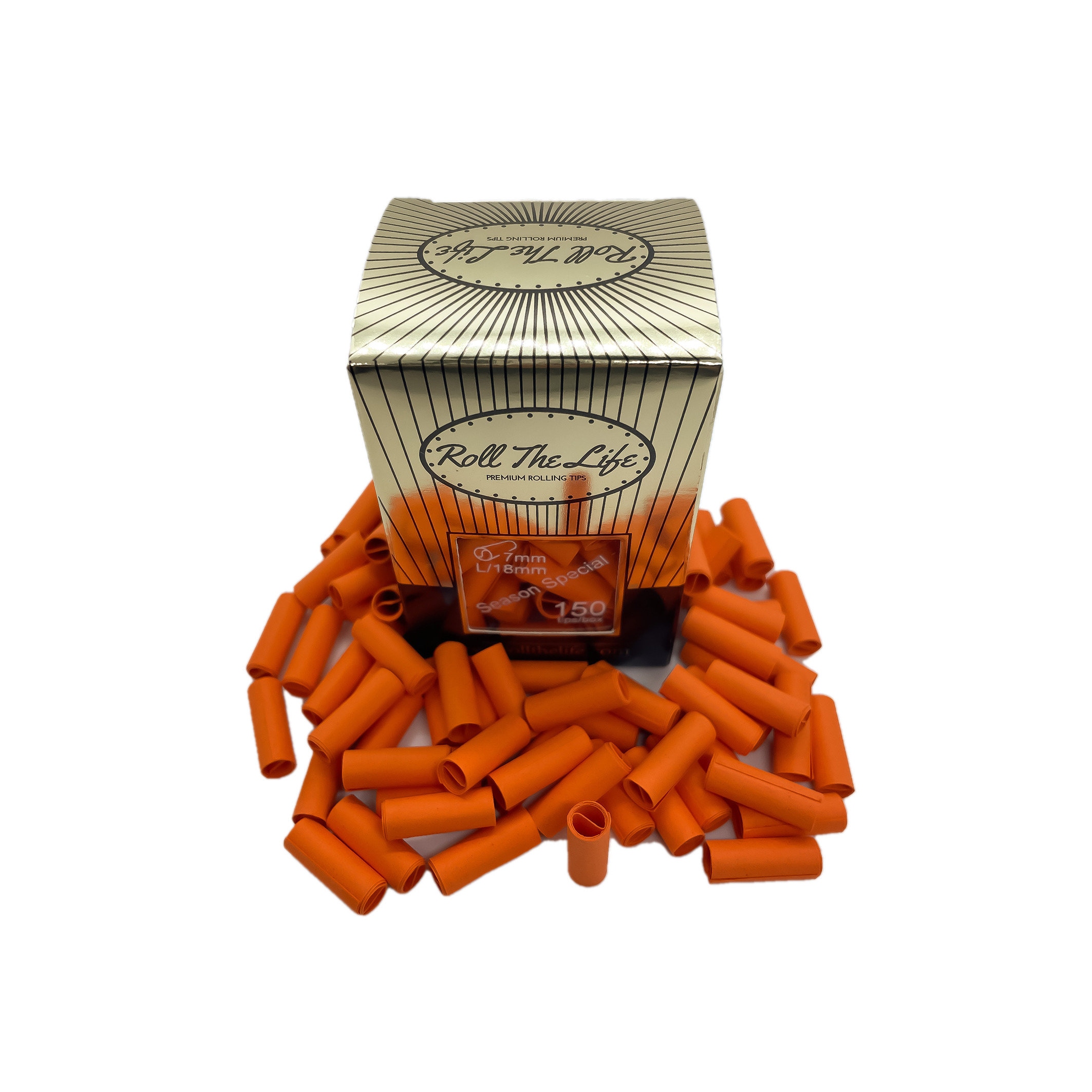 tobacco tips 150pc Orange Pre-rolled Rolling Tips, Filter Tips, 7mm