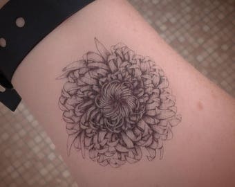 Chrysanthemum Tattoo Etsy