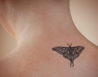 Luna Moth Tattoo Etsy