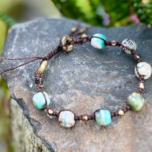 Large Bead Boho Bracelet