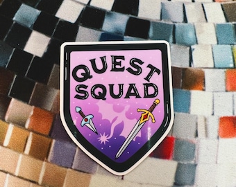 Purple Quest Squad Violet sticker, Broccoli Onyx Storm sticker, Fourth Wing bookish sticker, Ridoc Gamlyn decal for water bottle, Romantasy