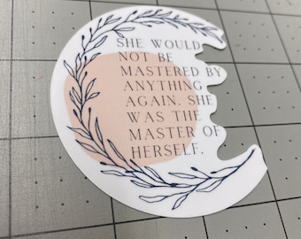 Nesta Master of Herself sticker, ACOSF Sticker, Nesta Gwyn Emerie Valkyries, Romantasy bookish sticker, A Court of Silver Flames decal