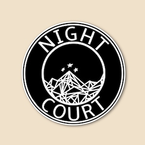 3&quot; Night Court Sticker, ACOTAR Velaris Sticker, Rhysand Azriel Cassian Inner circle, Velaris bookish Sticker, Romantasy Laptop Sticker