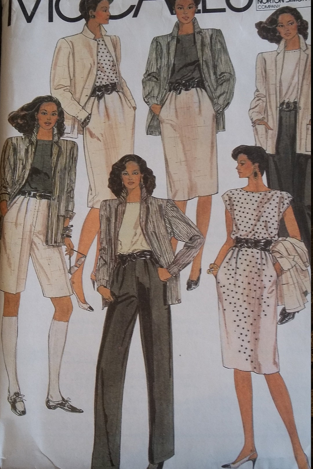 1983 Mccalls Sewing Pattern 8374, Misses' Size 10, Jacket Top and Skirt ...