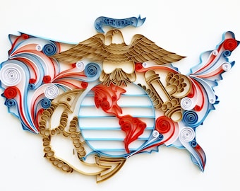 US Marine Corp Quilling