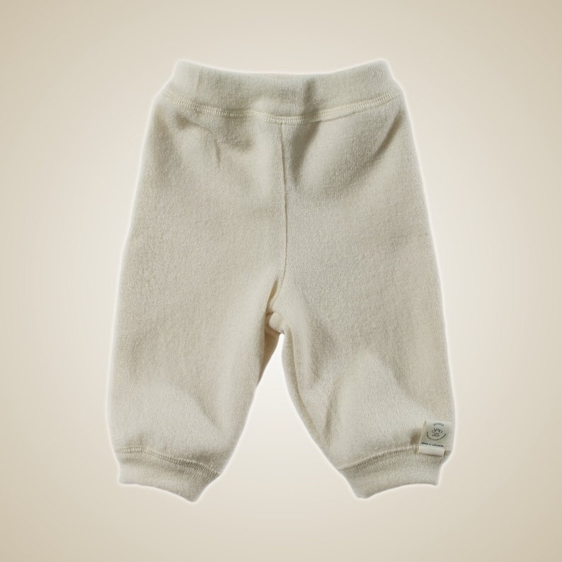 Organic Merino Wool Baby Pants, Minimalist unisex baby pants, Organic Merino Wool gender neutral baby pants, diaper cover,Baby shower Gift image 2