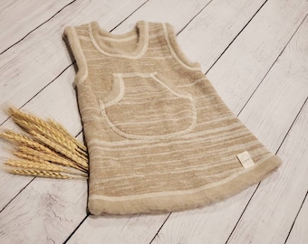 Organic Merino Wool Minimalist Baby Dress Tunic