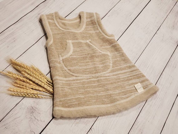 Organic Merino Wool Minimalist Baby Dress Tunic