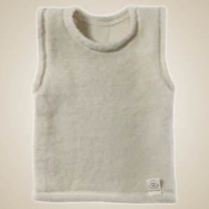 Organic Merino Wool Baby Vest: Unisex Thermal Layer, Minimalist Style