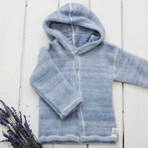 Organic Merino wool Hoodie, Minimal Baby sweater with Hood,  Merino Wool Unisex Kids Top with Hood, Baby Shower Gift , Cozy sweater for kids