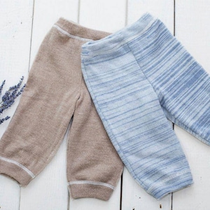 Organic Merino Wool Baby Pants, Minimalist unisex baby pants, Organic Merino Wool gender neutral baby pants, diaper cover,Baby shower Gift image 1