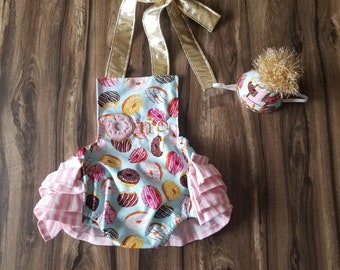 donut romper baby