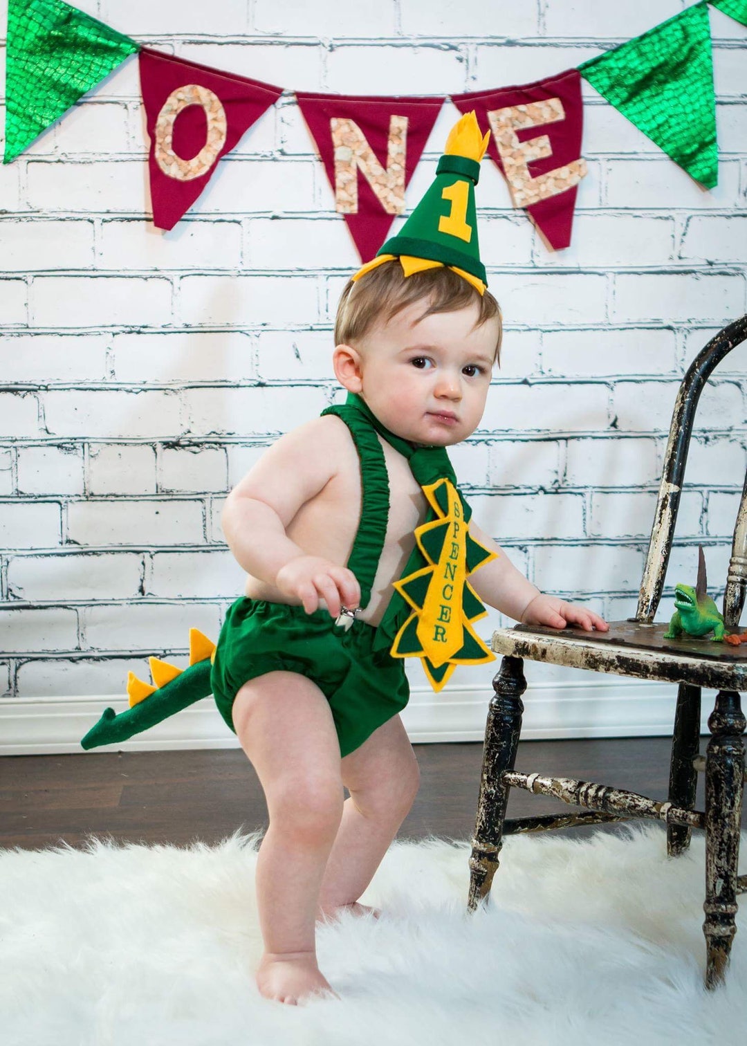 Cake Smash Dinosaur Birthday Outfit First Birthday Decorations For