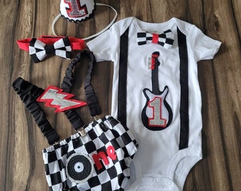 Sweet Child of Mine | One Rocks | Rock and Roll First Birthday Cake Smash Outfit for Baby Boy