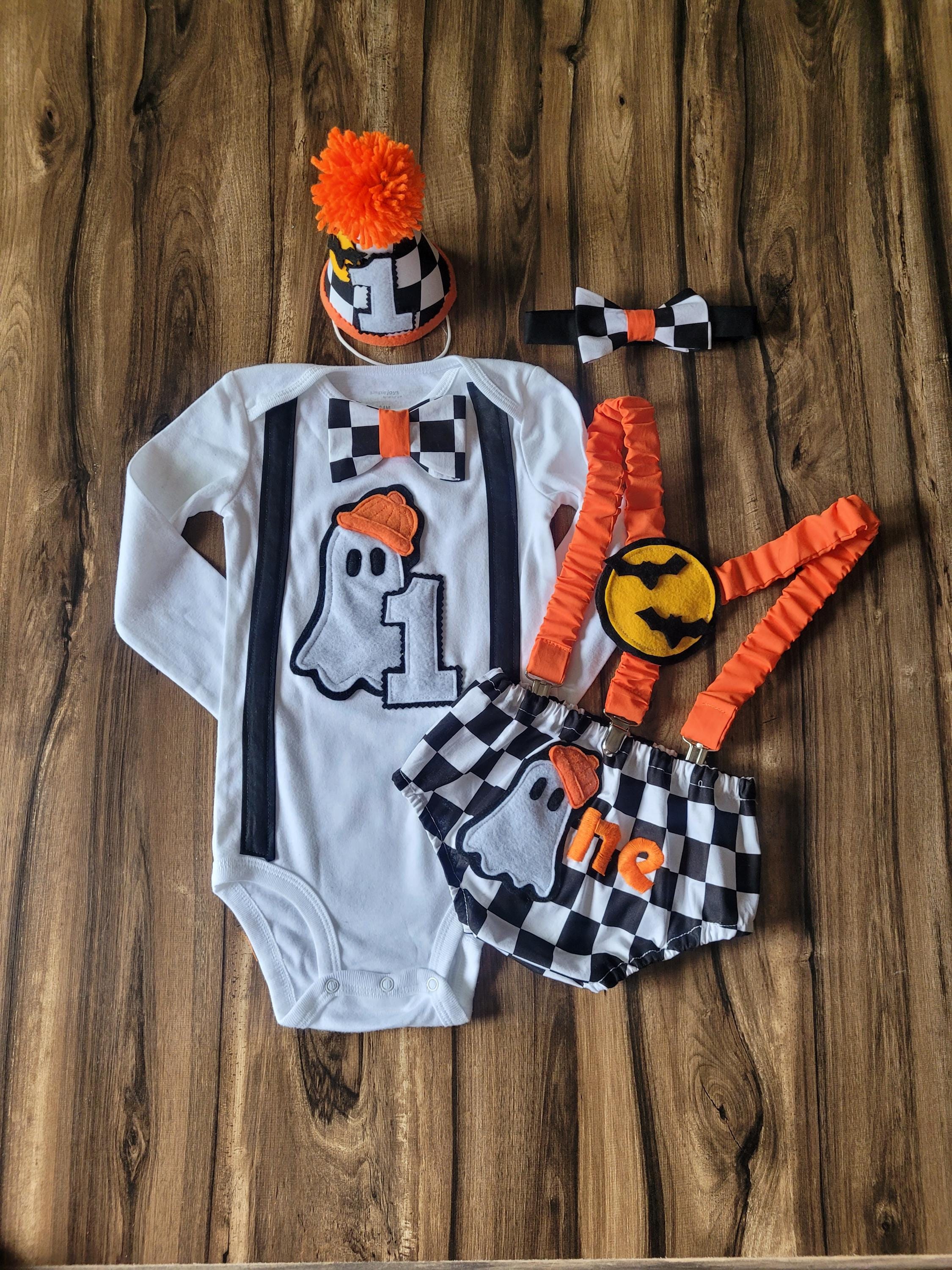 CLEARANCE One Spooky Dude | Spooky One Birthday | Halloween Birthday l First Booday Birthday Cake Smash Outfit for Baby Boy
