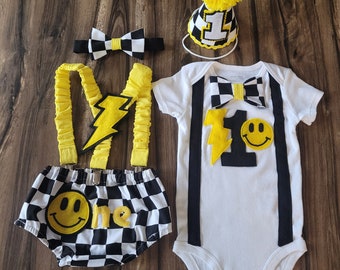 One Happy Dude | One Cool Dude | One Rocks l First Birthday Cake Smash Outfit for Baby Boy