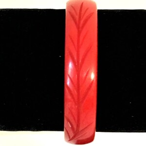Vintage Red Bakelite Bangle Bracelet