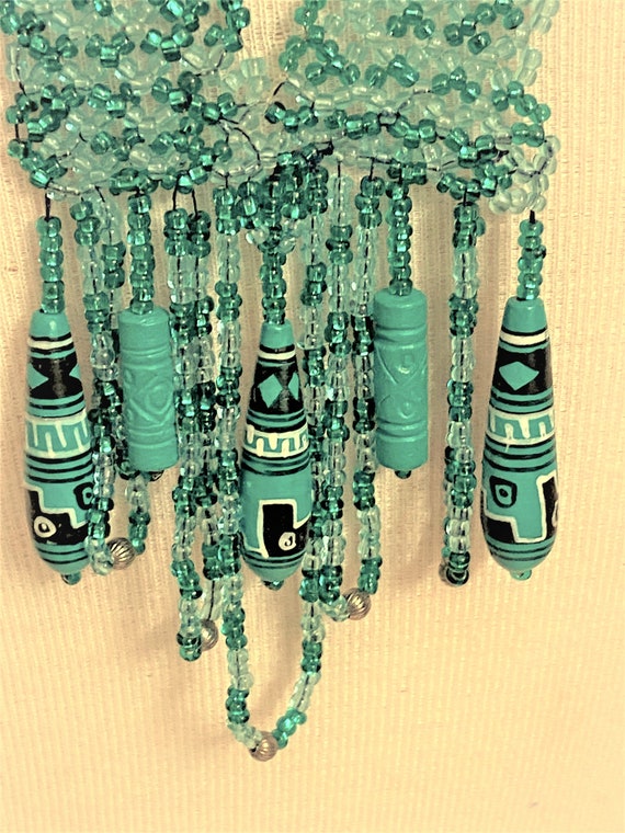 Vintage 35" Seed Bead Necklace: Handmade - image 4