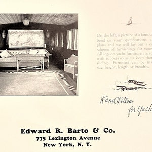 Antique Furniture Catalog: Reed and Wand-Willow, Edward R. Barto & Co. New York