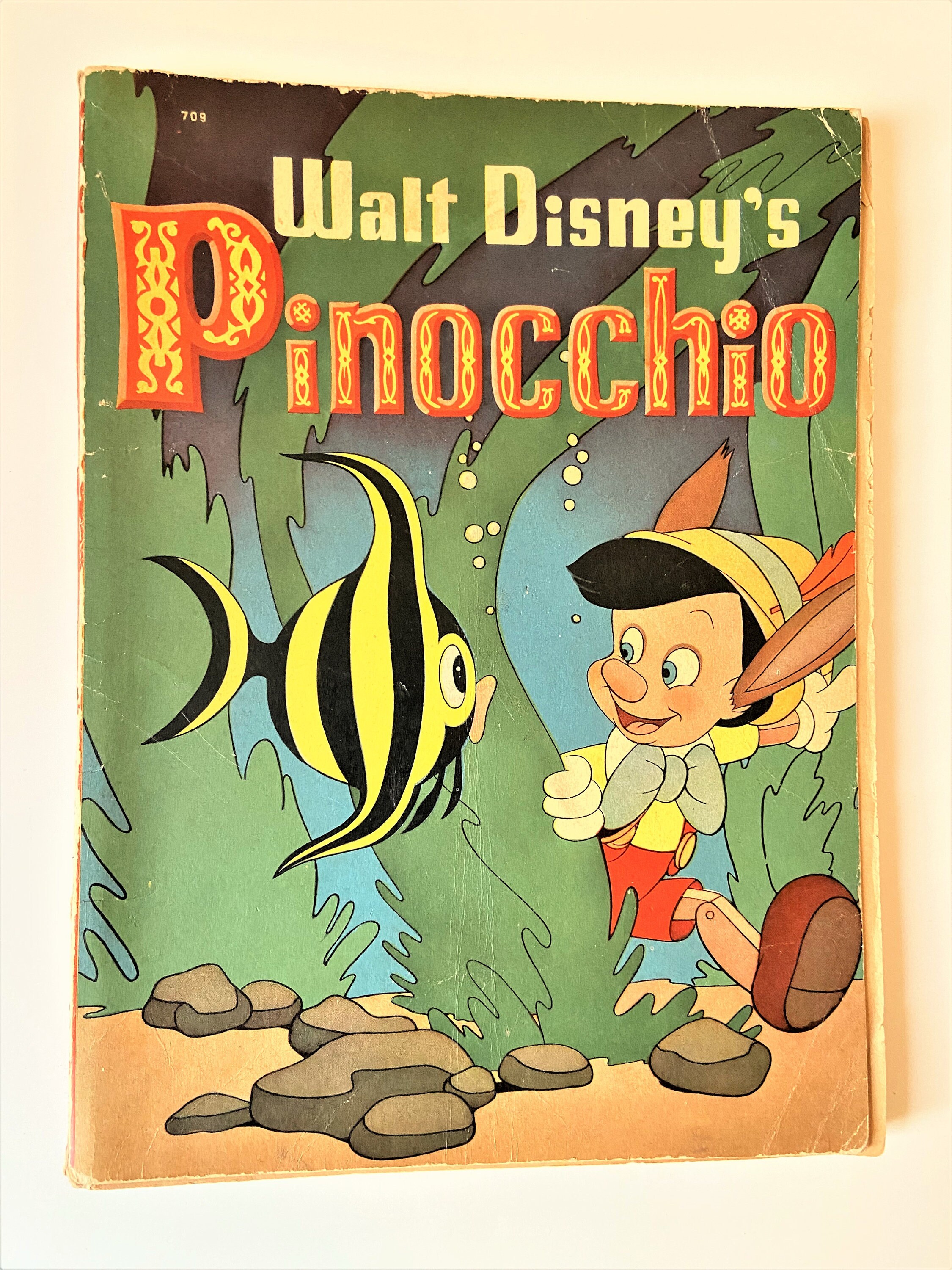 送料込】90s USA ピノキオ Pinocchio ゴールデンブック