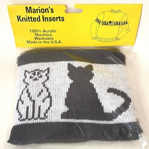 Cats Knitted Insert: Marion&#39;s Knitted Inserts Acrylic USA