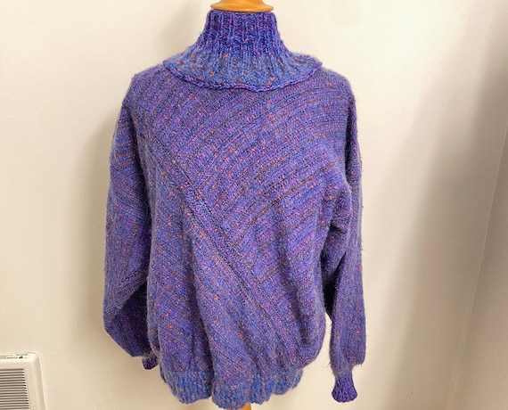 Hand Woven and Knitted Sweater: Vintage, Large - image 1