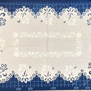 Tablecloth Centerpiece: Hungarian White NOS Hand Made