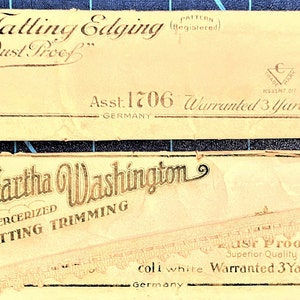 2 Antique Pkgs. Tatting Trim: 3 Yards in Each
