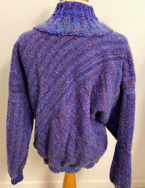 Hand Woven and Knitted Sweater: Vintage, Large - image 2