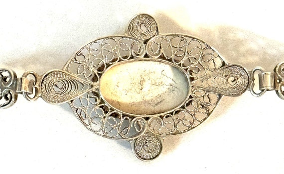 Vintage "Delft"Bracelet: Silver and Ceramic - image 7