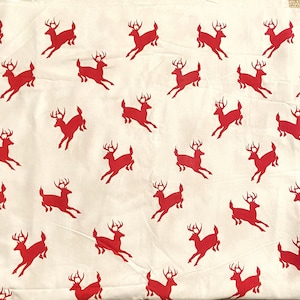 Vintage Red Deer Flannel: 2and 1/2 Yds.
