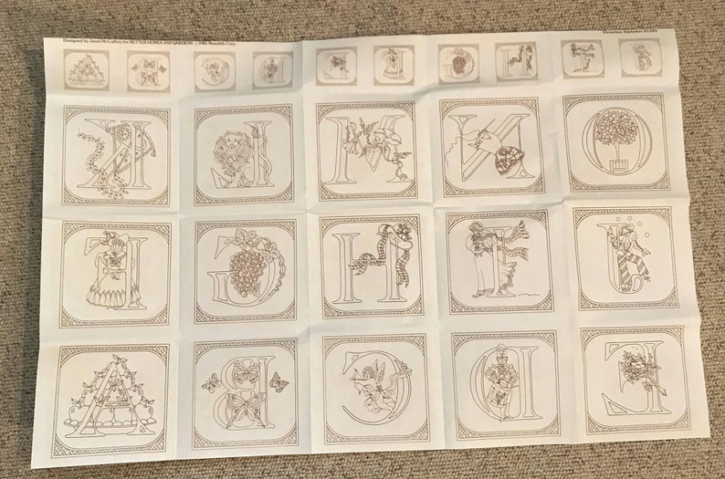 Fancy Alphabet Patches Vintage Better Homes and Gardens Craft Kit 1981