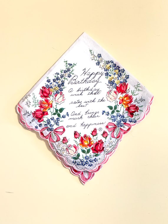 Happy Birthday Handkerchief